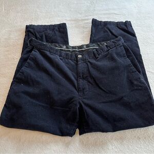 1196 Vintage Haggar Blue Corduroy Pants Timeless Comfort Straight Leg
